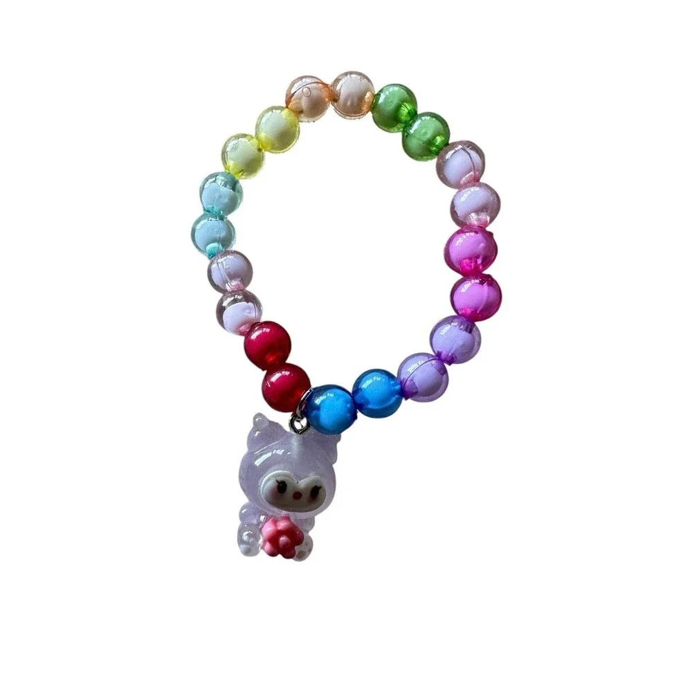 6pc  Bracelet Set Girls Beaded Hello Kitty Cinnamoroll Kuromi Pompompurin Melody